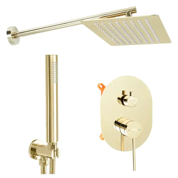 Душевая система REA OVAL GOLD + BOX скрытого монтажа (REA-P8466)