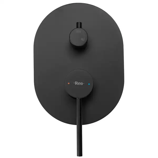 Rea Oval Black Душевая система скрытого монтажа, черная (REA-P8467)