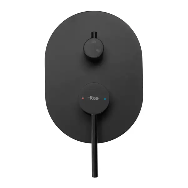 Rea Oval Black Душевая система скрытого монтажа, черная (REA-P8467)