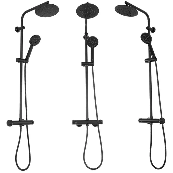 Rea Bliss Black Душевой гарнитур с термостатом, черный (REA-P8804) Rea Bliss Black Душевой гарнитур с термостатом, черный (REA-P8804)