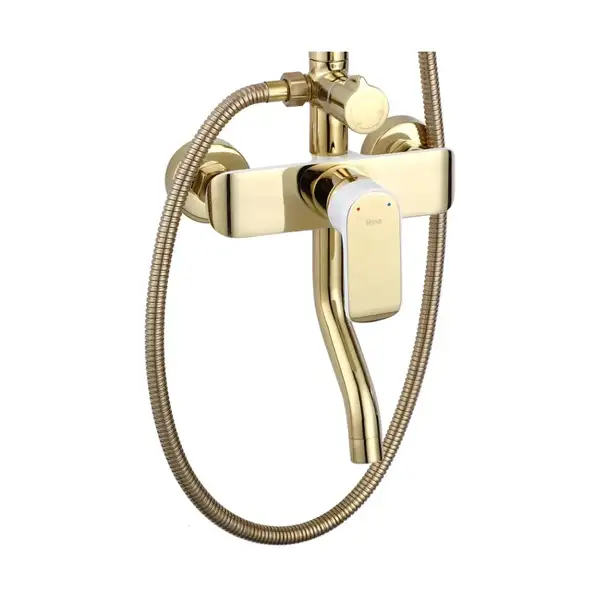 Душевой гарнитур REA BLOOM GOLD WHITE с изливом (REA-P9529)