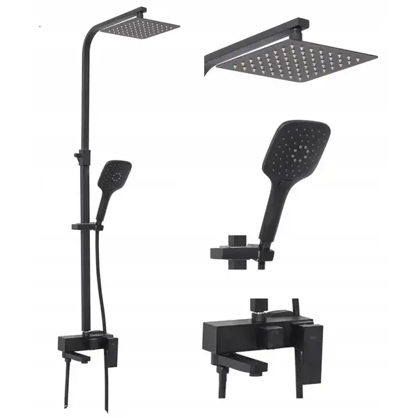 Rea FORT BLACK MAT Душевой гарнитур, черный (REA-P9861)