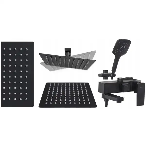 Rea FORT BLACK MAT Душевой гарнитур, черный (REA-P9861)
