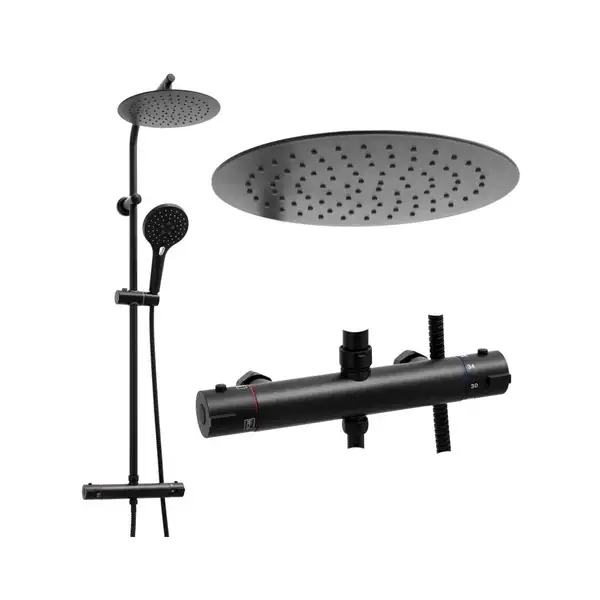 Душовий гарнітур Yoka BERGEN 25 BLACK черный з термостатом (BP.BERGEN THERM 25 BLK) Душовий гарнітур Yoka BERGEN 25 BLACK черный з термостатом (BP.BERGEN THERM 25 BLK)