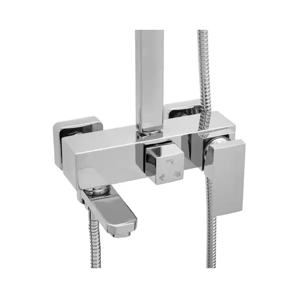 Душовий гарнітур Yoka CUBE 25 CHROM хром з виливом (BP.CUBE 25 CHR) Душовий гарнітур Yoka CUBE 25 CHROM хром з виливом (BP.CUBE 25 CHR)