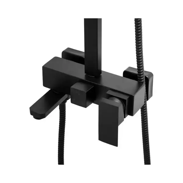 Душовий гарнітур Yoka CUBE 30 BLACK чорний з виливом (BP.CUBE 30 BLK)