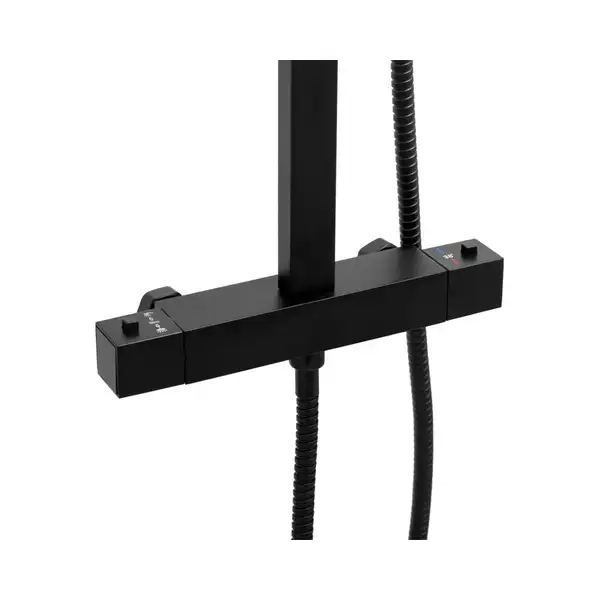 Душевой гарнитур Yoka CUBE 25 BLACK черный с термостатом (BP.CUBE-THERM-25-BLK) Душевой гарнитур Yoka CUBE 25 BLACK черный с термостатом (BP.CUBE-THERM-25-BLK)