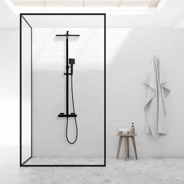 Душовий гарнітур Yoka CUBE 30 BLACK черный з термостатом (BP.CUBE THERM 30 BLK)