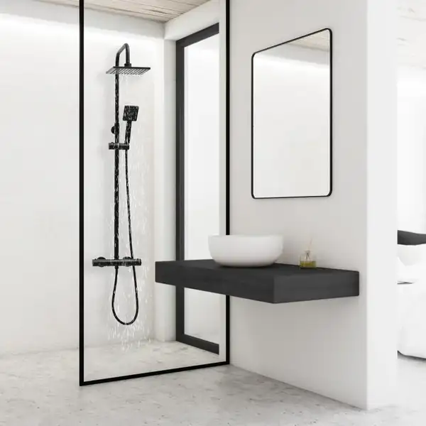 Душевой гарнитур Yoka FLOVA 20 BLACK черный с термостатом (BP.FLOVA THERM 20 BLK) Душевой гарнитур Yoka FLOVA 20 BLACK черный с термостатом (BP.FLOVA THERM 20 BLK)