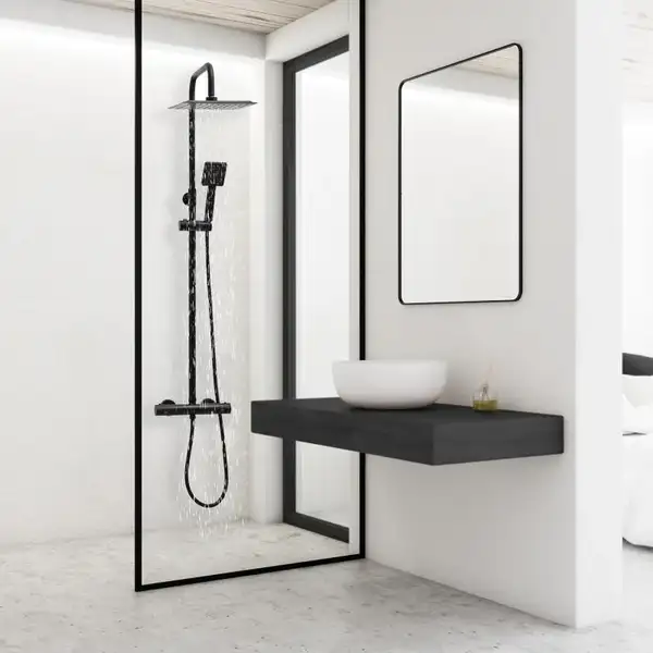 Душевой гарнитур Yoka FLOVA 25 BLACK черный с термостатом (BP.FLOVA THERM 25 BLK) Душевой гарнитур Yoka FLOVA 25 BLACK черный с термостатом (BP.FLOVA THERM 25 BLK)