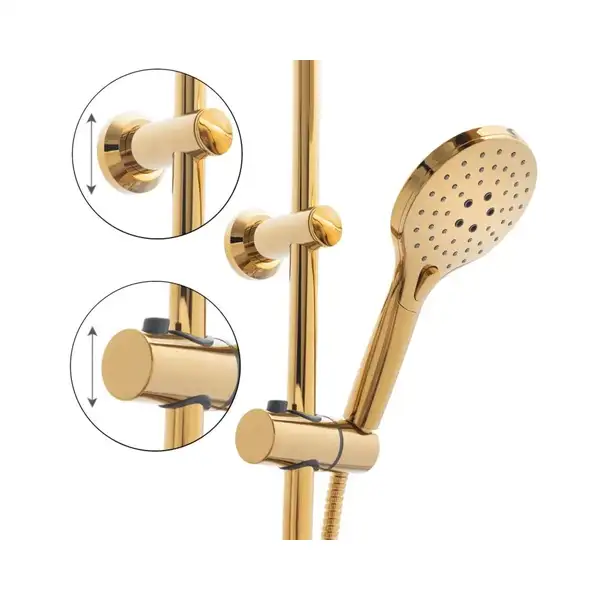 Душевой гарнитур Yoka OMAN 25 THERM L.GOLD золотой (BP.OMAN25-THERM-GLD) Душевой гарнитур Yoka OMAN 25 THERM L.GOLD золотой (BP.OMAN25-THERM-GLD)