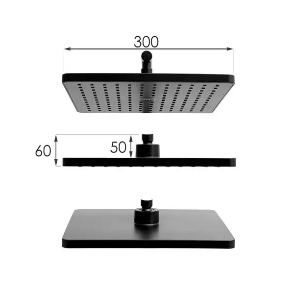 Душовий гарнітур Yoka OSLO 30 BLACK черный з полицею та краном (BP.OSLO 30 BLK) Душовий гарнітур Yoka OSLO 30 BLACK черный з полицею та краном (BP.OSLO 30 BLK)