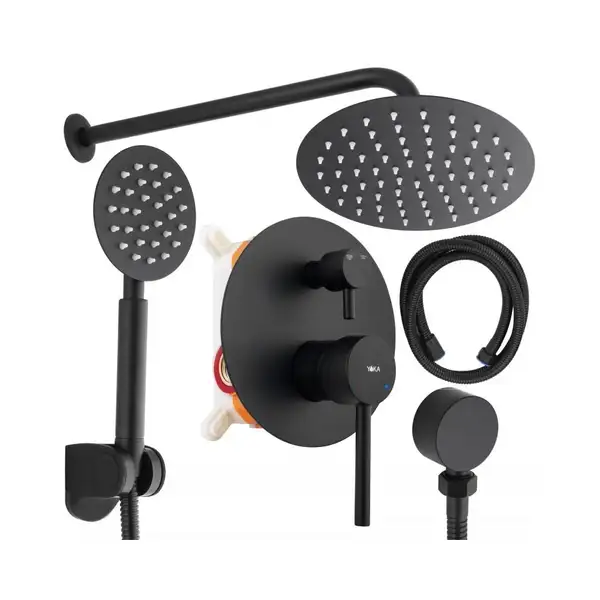 Душовий гарнітур прихованого монтажу Yoka STUDIO BLACK + BOX чорний (BP.STUDIO-BLK) Душовий гарнітур прихованого монтажу Yoka STUDIO BLACK + BOX чорний (BP.STUDIO-BLK)