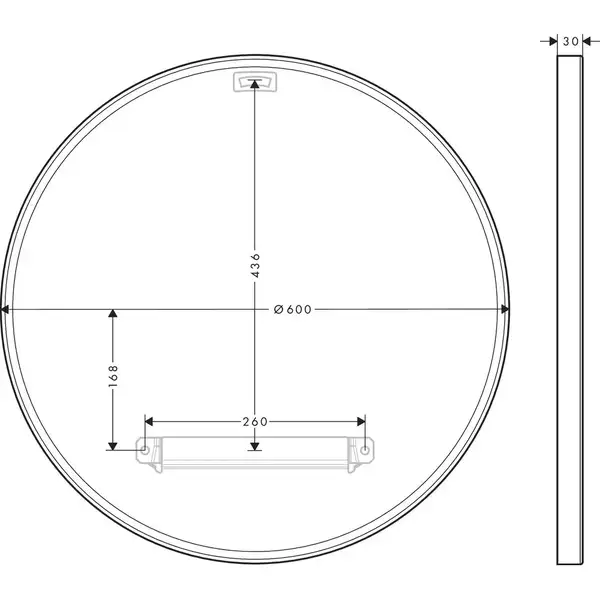 Настінне дзеркало AXOR Universal Circular, хром (42848000) Настінне дзеркало AXOR Universal Circular, хром (42848000)