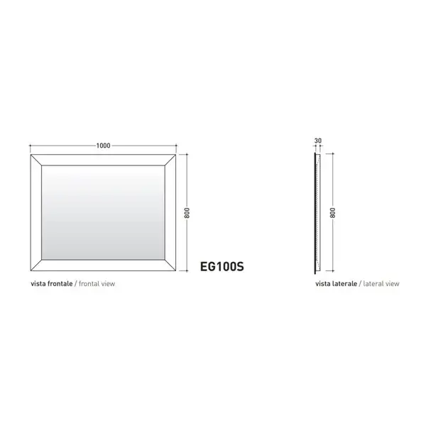 Дзеркало Flaminia EverGreen 100х80, bianco opaco (EG100S) Дзеркало Flaminia EverGreen 100х80, bianco opaco (EG100S)