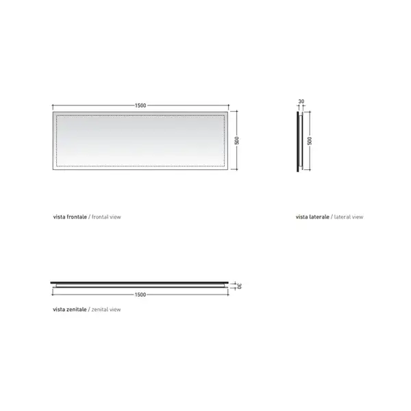 Дзеркало Flaminia Make-up 150х50х3 (MKS50) Дзеркало Flaminia Make-up 150х50х3 (MKS50)