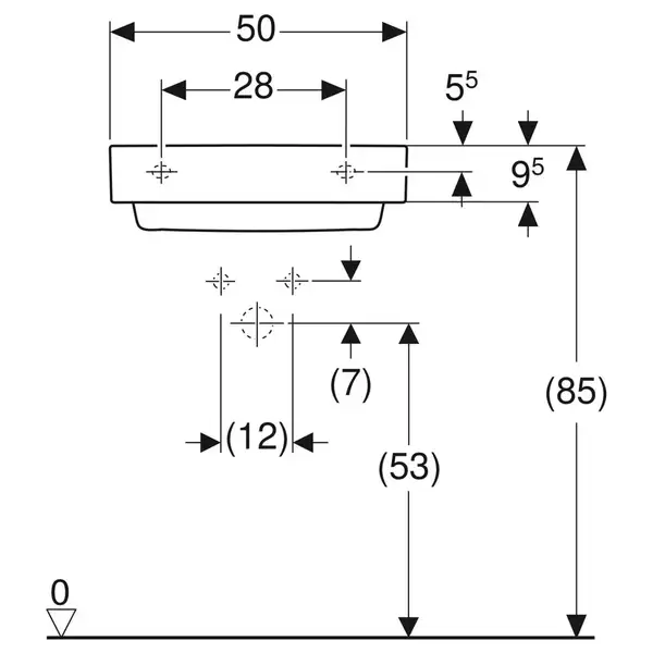 Дзеркало з LED підсвічуванням 120 х h70 см Geberit Option Basic Square  502.810.00.1