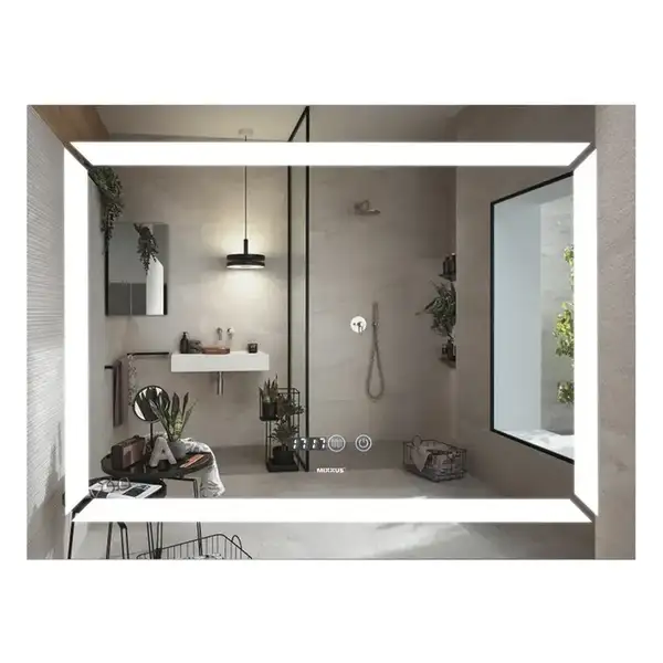 Дзеркало Mixxus LIGHT MR01-90x70 з Led Touch, Anti-fog, димером, регулятором яскравості, годинником (MI5999) Дзеркало Mixxus LIGHT MR01-90x70 з Led Touch, Anti-fog, димером, регулятором яскравості, годинником (MI5999)