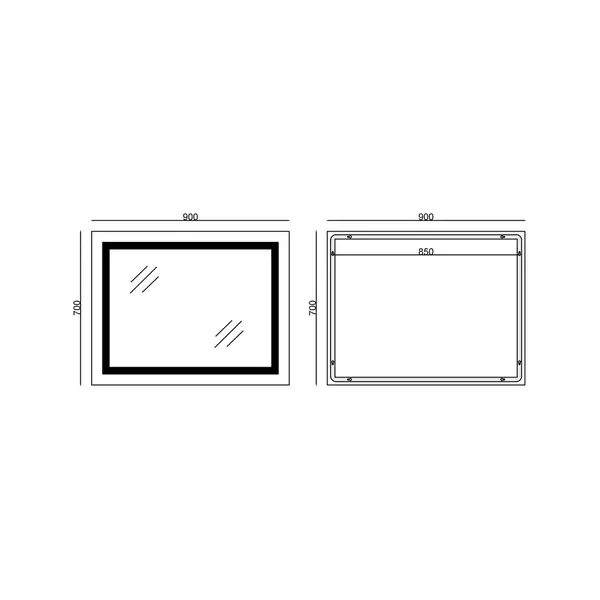 Дзеркало Mixxus LIGHT MR01-90x70 з Led Touch, Anti-fog, димером, регулятором яскравості, годинником (MI5999) Дзеркало Mixxus LIGHT MR01-90x70 з Led Touch, Anti-fog, димером, регулятором яскравості, годинником (MI5999)