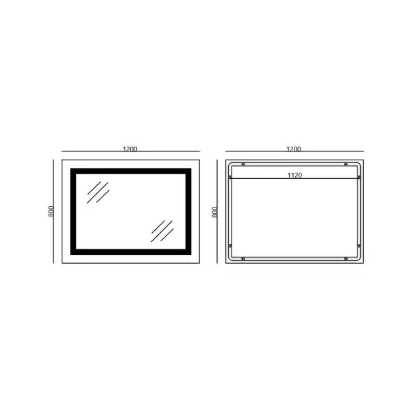 Дзеркало Mixxus WARM MR02-120x80 з Led Touch, Anti-fog, димером, регулятором яскравості, годинником (MI6001) Дзеркало Mixxus WARM MR02-120x80 з Led Touch, Anti-fog, димером, регулятором яскравості, годинником (MI6001)