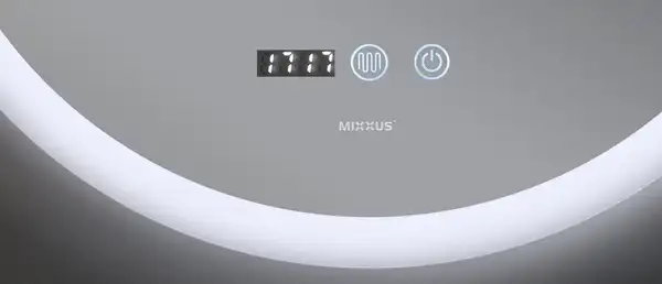 Дзеркало Mixxus PLAIN MC10-60 з Led Touch, Anti-fog, димером, регулятором яскравості, годинником (M (MI6013) Дзеркало Mixxus PLAIN MC10-60 з Led Touch, Anti-fog, димером, регулятором яскравості, годинником (M (MI6013)