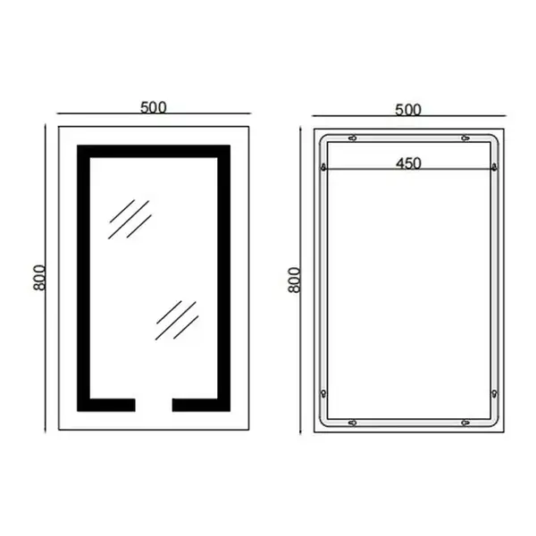Дзеркало Mixxus HARD MR06-50x80-CASE з Led Touch, Anti-fog, димером, регулятором яскравості, годинн (MI6657) Дзеркало Mixxus HARD MR06-50x80-CASE з Led Touch, Anti-fog, димером, регулятором яскравості, годинн (MI6657)