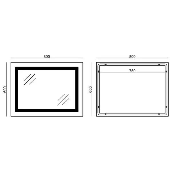 Дзеркало Mixxus STYLE MR13-80x60-Reverse з Led Touch, Anti-fog, димером, регулятором яскравості (MI (MI6666) Дзеркало Mixxus STYLE MR13-80x60-Reverse з Led Touch, Anti-fog, димером, регулятором яскравості (MI (MI6666)