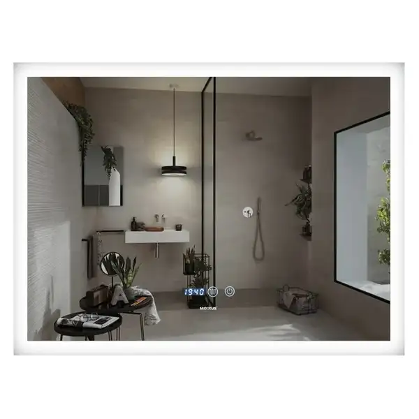 Дзеркало Mixxus FLAT MR04-80x60 з Led Touch, Anti-fog, димером, регулятором яскравості, годинником (MI6928) Дзеркало Mixxus FLAT MR04-80x60 з Led Touch, Anti-fog, димером, регулятором яскравості, годинником (MI6928)
