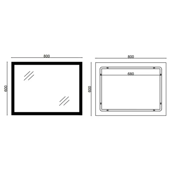 Дзеркало Mixxus FLAT MR04-80x60 з Led Touch, Anti-fog, димером, регулятором яскравості, годинником (MI6928) Дзеркало Mixxus FLAT MR04-80x60 з Led Touch, Anti-fog, димером, регулятором яскравості, годинником (MI6928)