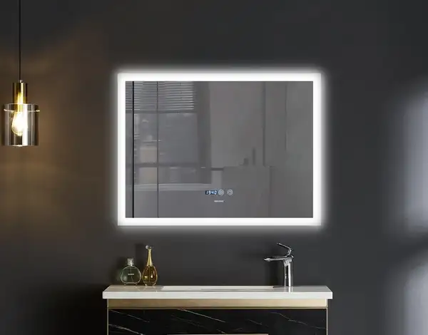 Дзеркало Mixxus FLAT MR04-80x60 з Led Touch, Anti-fog, димером, регулятором яскравості, годинником (MI6928) Дзеркало Mixxus FLAT MR04-80x60 з Led Touch, Anti-fog, димером, регулятором яскравості, годинником (MI6928)
