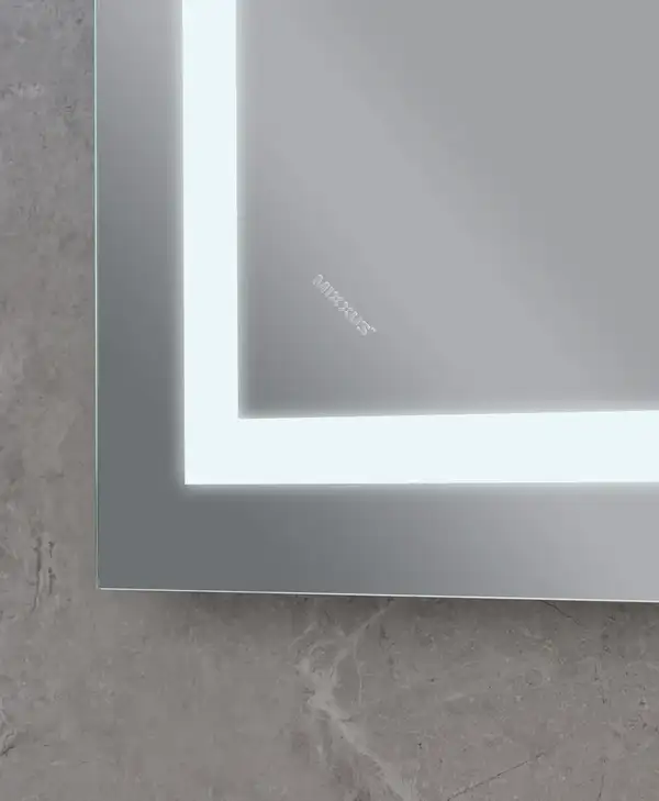 Дзеркало Mixxus WARM MR02-100x80 з Led Touch, Anti-fog, димером, регулятором яскравості, годинником (MI6935)