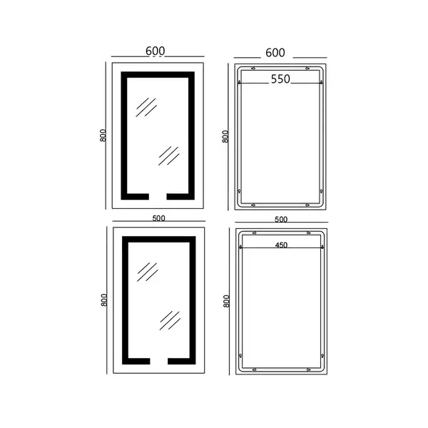 Дзеркало Mixxus HARD MR07-50x80 з Led Touch, Anti-fog, димером, регулятором яскравості (MX9992) Дзеркало Mixxus HARD MR07-50x80 з Led Touch, Anti-fog, димером, регулятором яскравості (MX9992)
