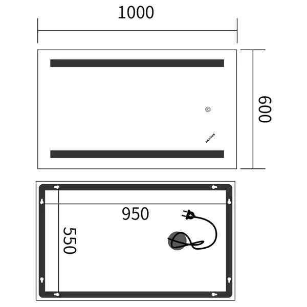 Дзеркало Mixxus Premium LINES MR17-100x60-Reverse з Led Touch, Anti-fog, димером, регулятором яскра (MP6625) Дзеркало Mixxus Premium LINES MR17-100x60-Reverse з Led Touch, Anti-fog, димером, регулятором яскра (MP6625)
