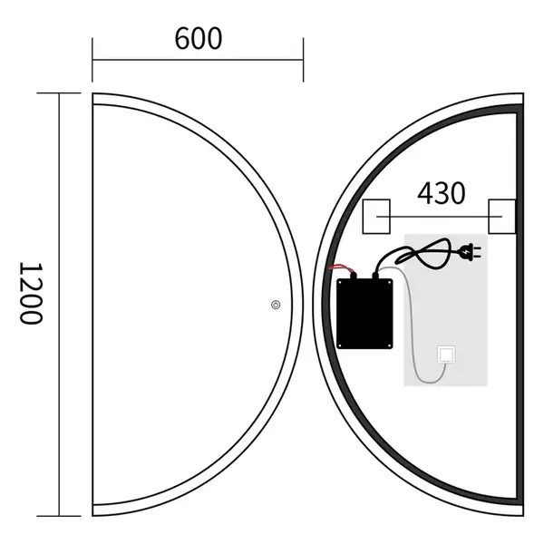 Дзеркало Mixxus Premium TOPPER MS03-60x120 з Led Touch, Anti-fog, димером (3-6,5kK) (MP6635) Дзеркало Mixxus Premium TOPPER MS03-60x120 з Led Touch, Anti-fog, димером (3-6,5kK) (MP6635)