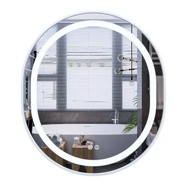 Дзеркало Mixxus Premium ELLIPSE MV05-80x70-Reverse WHITE з Led Touch, Anti-fog, димером (3-6,5kK) ( (MP6645) Дзеркало Mixxus Premium ELLIPSE MV05-80x70-Reverse WHITE з Led Touch, Anti-fog, димером (3-6,5kK) ( (MP6645)