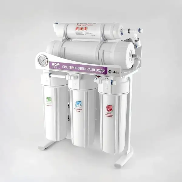 Фільтр зворотнього осмосу Raifil 500G - 3/8 10"Slim з манометром (2469) Фільтр зворотнього осмосу Raifil 500G - 3/8 10"Slim з манометром (2469)