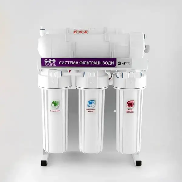 RAIFIL Сиcтема зворотнього осмосу з помпою 600G на станині 10" Slim 3/8" (2692) RAIFIL Сиcтема зворотнього осмосу з помпою 600G на станині 10" Slim 3/8" (2692)
