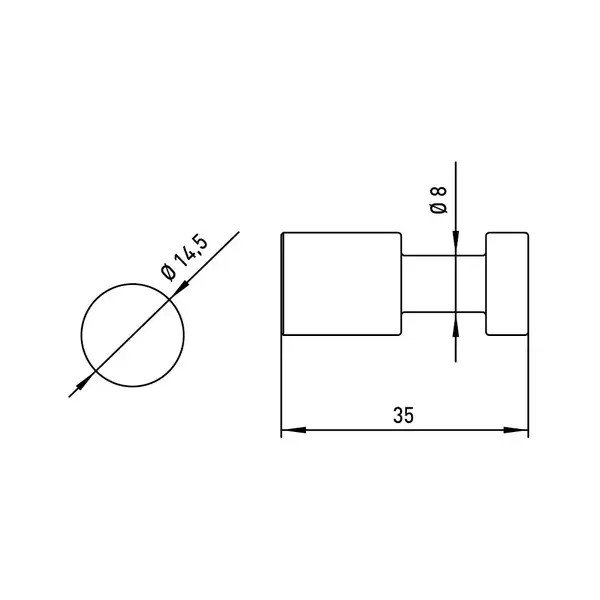 Крючок Emco Loft Black, чёрный матовый (057513300) Крючок Emco Loft Black, чёрный матовый (057513300)