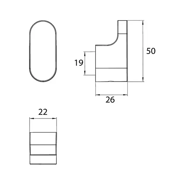 Крючок Emco Flow, хром (277500100) Крючок Emco Flow, хром (277500100)