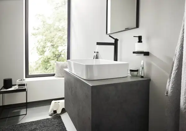Крючок двойной Hansgrohe AddStoris, чёрный матовый (41755670) фото 3 Aquada.com.ua Крючок двойной Hansgrohe AddStoris, чёрный матовый (41755670) фото 3 Aquada.com.ua