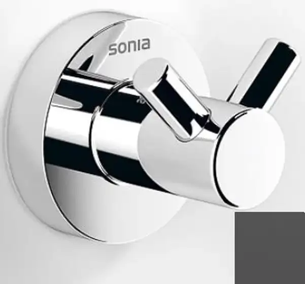 Гачок подвійний Sonia Astral Black, латунь 50х50х50 мм, чорний матовий (194087) Гачок подвійний Sonia Astral Black, латунь 50х50х50 мм, чорний матовий (194087)