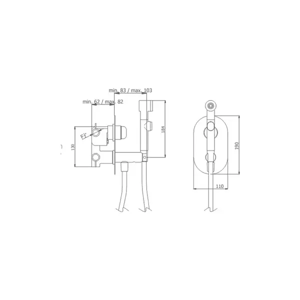 GRB Intimixer Гігієнічний душ, хром (08316320) GRB Intimixer Гігієнічний душ, хром (08316320)