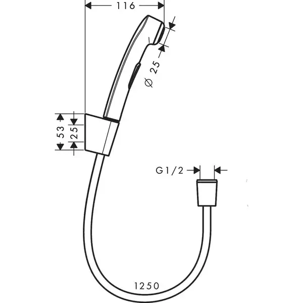 Комплект гігієнічного душа Hansgrohe Logis E (71604000, 13620180, 32129000, 26457000), хром (20200010) Комплект гігієнічного душа Hansgrohe Logis E (71604000, 13620180, 32129000, 26457000), хром (20200010)