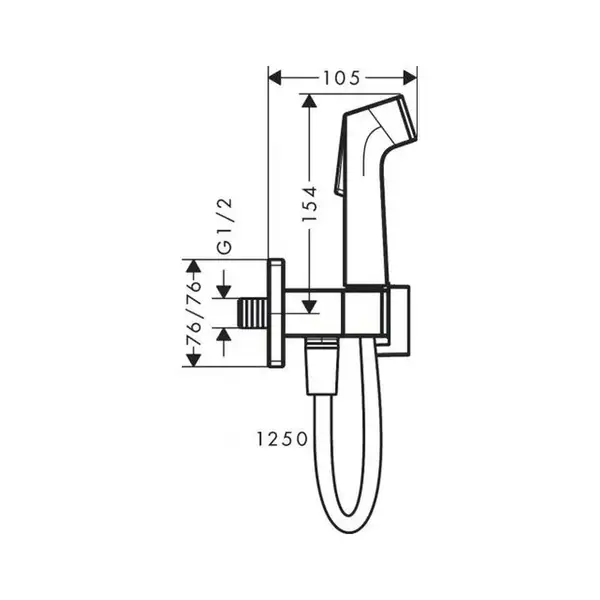 Hansgrohe S EcoSmart+ Гігієнічний душ, білий (29231700) Hansgrohe S EcoSmart+ Гігієнічний душ, білий (29231700)