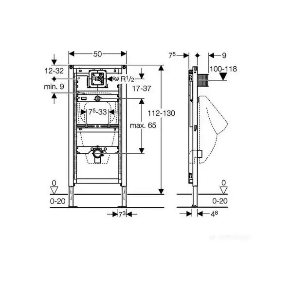 Geberit Duofix Инсталляция для писсуара (111.616.00.2)