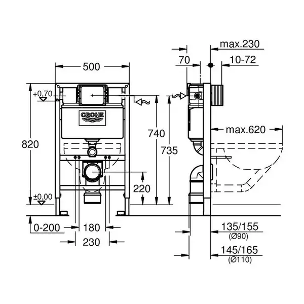 Инсталляция Grohe Rapid SL (2-в-1) комплект (38948000) фото 2 Aquada.com.ua Инсталляция Grohe Rapid SL (2-в-1) комплект (38948000) фото 2 Aquada.com.ua