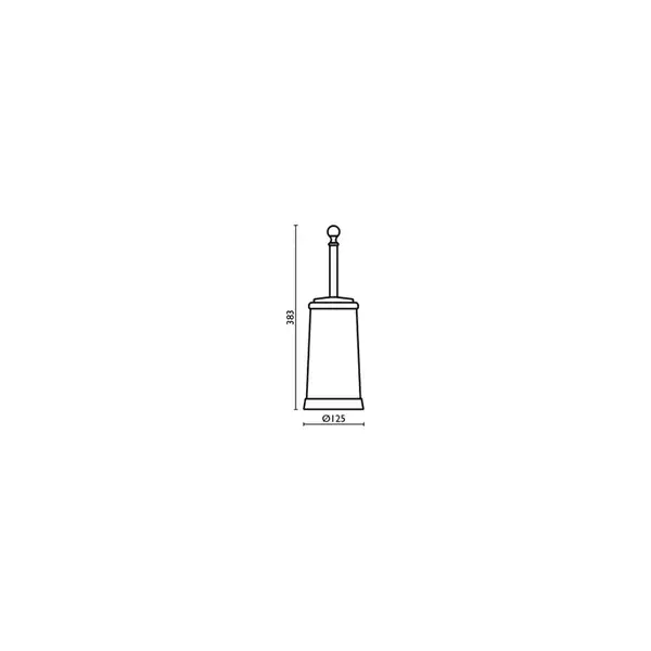CA25251-Canova-щітка для туалету підлогова біла кераміка-хром Bagno&Associati (CA25251)