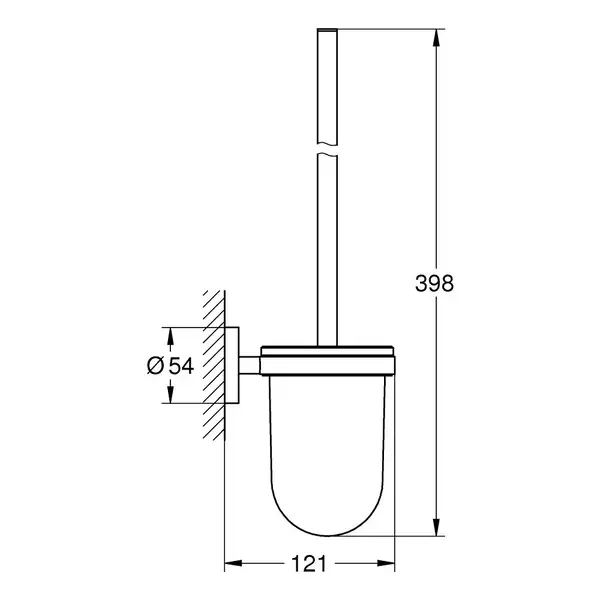 Йоршик підвісний Grohe Essentials, темний графіт/скло матове 40374A01 Йоршик підвісний Grohe Essentials, темний графіт/скло матове 40374A01
