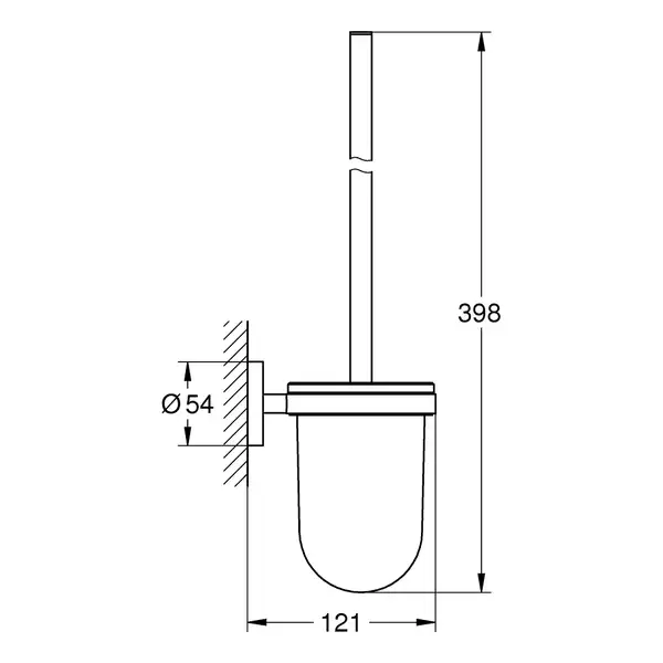 Туалетний йоржик Grohe Essentials в комплекті, матовий мідний (40374DL1)