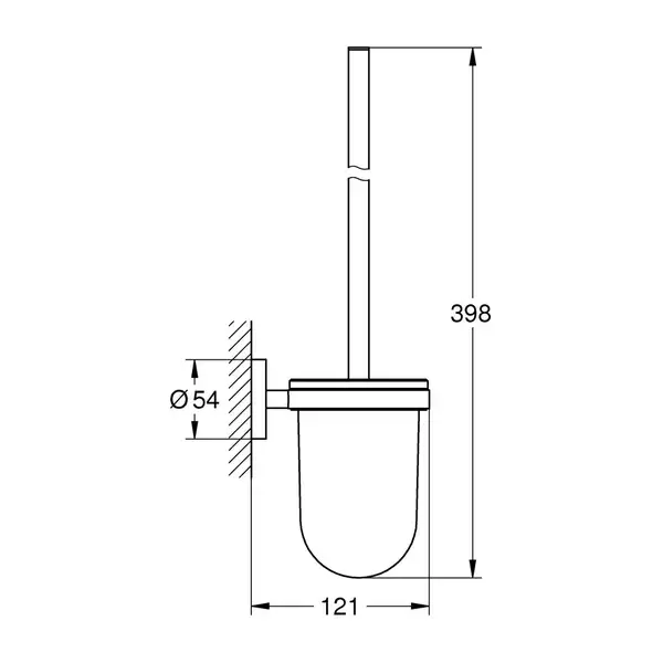 Йоршик підвісний Grohe QuickFix Start, хром 41185000 Йоршик підвісний Grohe QuickFix Start, хром 41185000